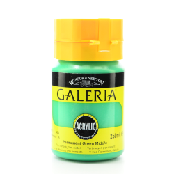 Winsor & Newton Galeria Flow Formula Acrylic Colors, 250 mL, Permanent Green Middle, 484, Pack Of 2