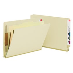 Smead® Manila Classification Folders, 1 Divider, Letter Size, Box Of 10, 26825