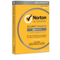 Norton™ Security Premium, For 10 Devices, 1-Year Subscription, Point of Sale Activation