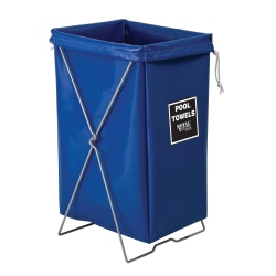 Royal Basket Trucks Hamper, Pool Towels Hamper Kit, 17"L x 15"W x 30"H, Blue