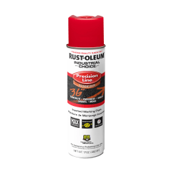 Rust-Oleum Industrial Choice M1600 System Solvent-Based Precision Line Inverted Marking Paint, 17 Oz, Safety Red, Case Of 12 Cans
