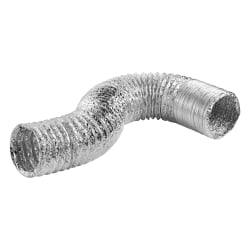 Lambro® 4" x 25’ Foil Flex Duct For General Exhaust Applications, Silver, LAO414