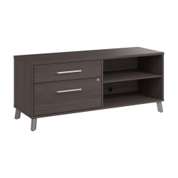 WorkPro Motiva 60"W Low Storage Cabinet With Drawers And Shelves, Storm Gray, Installation Included