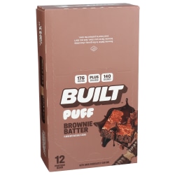 Built Puff Protein Bars, Brownie Batter, 1.41 Oz, Total Qty 12