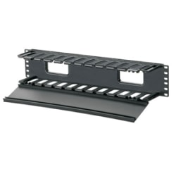 PANDUIT PatchLink Horizontal Cable Manager - Black - 2U Rack Height - 19" Panel Width