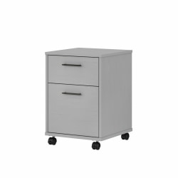 Bush Furniture Key West 2-Drawer Mobile File Cabinet, Cape Cod Gray, Standard Delivery