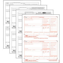 TOPS Laser W-2 Forms Kits, 5 1/2" x 8 1/2", 4-Part, White, Pack Of 50