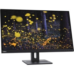 Lenovo ThinkVision E27q-20 27" Class WQHD LCD Monitor - 16:9 - Raven Black - 27" Viewable - In-plane Switching (IPS) Technology - WLED Backlight - 2560 x 1440 - 16.7 Million Colors - 350 Nit - 4 ms - 75 Hz Refresh Rate - HDMI - DisplayPort