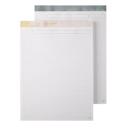 TUL® Writing Pads, Letter Size, Narrow Rule, 50 Sheets Per Pad, White, Pack Of 2 Pads