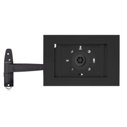 Mount-It! Anti-Theft Tablet Wall Mount With Swing Arm For iPad, iPad Air & iPad Pro, 6"H x 10-1/2"W x 15"D, Black