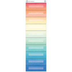 Teacher Created Resources File Storage Pocket Chart, 10 Pockets, 14" x 58", Watercolor