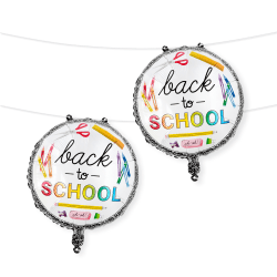 Office Depot® Back-To-School Foil Balloons, Round, 13", Pack Of 2 Balloons