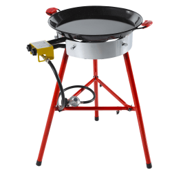 Ringg Outdoor Chef Series Compact Outdoor Propane Flat Top Cooking Kit with 18-In. Enameled Steel Pan, Dual Burner & Stand, CS001