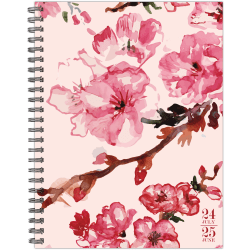2024-2025 Willow Creek Press Weekly/Monthly Planner, 6-1/2" x 8-1/2", Cherry Blossom Floral, July To June, 47439