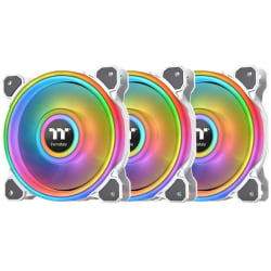 Thermaltake Riing Quad 12 RGB Radiator Fan TT Premium Edition, White, 3 Pack, CLF100PL12SWB