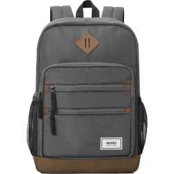 Solo New York Re:Fresh Machine Washable Backpack With 15.6" Laptop Pocket, 51% Recycled, Gray