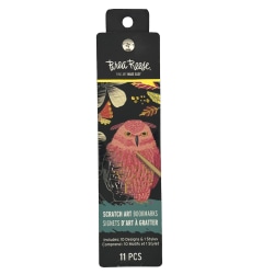Brea Reese® Scratch Art Bookmark Kit, Owl, 1-9/10" x 7", Kit Of 11 Pieces