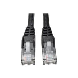 Tripp Lite Cat6 GbE Gigabit Ethernet Snagless Molded Patch Cable UTP Black RJ45 M/M 75ft 75' - Category 6 - 128 MB/s - 75.13 ft - Black