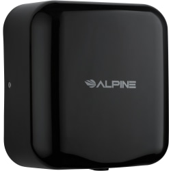 Alpine Industries Hemlock Commercial Automatic High-Speed Electric Hand Dryer With Wall Guard, Black