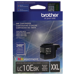 Brother® LC10 Black High-Yield Ink Cartridge, LC10EBK