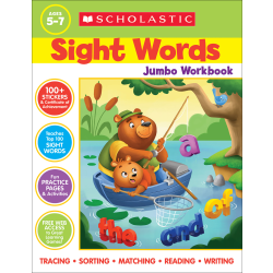 Scholastic® Sight Words Jumbo Workbook, Kindergarten - Grade 2