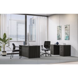 HON® Mod 60"W Executive Workstation Computer Desk And Credenza, Java Oak