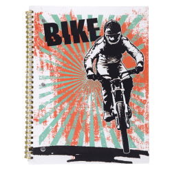 Top Flight Fashion 1-Subject Notebook, 8" x 10", 70 Sheets, Dirt Bike