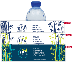 Custom Printed 1, 2 or 3 Color Water Bottle Labels, Rectangle, 2-1/8" x 9", Box Of 250 Labels