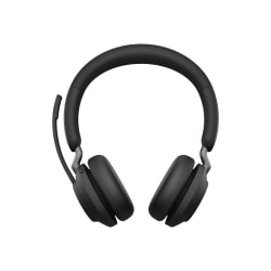 Jabra Evolve2 65 MS Stereo - Headset - on-ear - Bluetooth - wireless - USB-A - noise isolating - black - Certified for Microsoft Teams