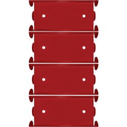 Nadex Coins Aluminium Coin Tray, 4 Pack, Pennies, Red - 1 Coin - Aluminum - Red - 1.5" Height x 3.5" Width x 8" Depth