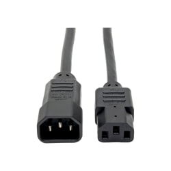 Tripp Lite PDU Power Cord C13 to C14 13A 250V 16 AWG 2 ft. (0.61 m) Black, P00400213A