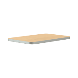 HON® Build Rectangle Table Top, 20" x 31", Natural Maple/Platinum Edge