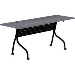 Lorell® 72"W Flip-Top Training Table, Charcoal/Black
