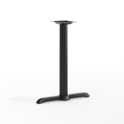 Flash Furniture Restaurant Table T-Base With 3''-Diameter Table-Height Column, 28-1/2"H x 22"W x 5"D, Black