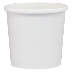 Dart® Flexstyle® Double Poly Paper Containers, 3 5/8", 0.375 Qt, White, 25 Containers Per Bag, Carton Of 20 Bags