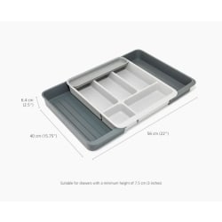 Joseph Joseph Expandable Cutlery And Utensil Organizer, Stone, Total Qty 1