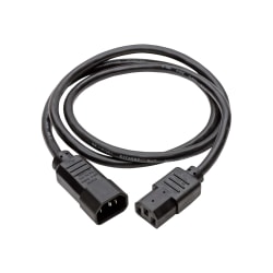 Eaton Tripp Lite Series PDU Power Cord, C13 to C14 - 13A, 250V, 16 AWG, 3 ft. (0.91 m), Black - Power extension cable - IEC 60320 C14 to power IEC 60320 C13 - AC 100-250 V - 13 A - 3 ft - black