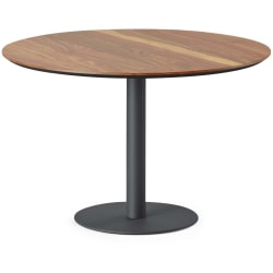 Branch Furniture Round Meeting Table, 30"H x 48"W x 48"D, Walnut Top/Charcoal Base