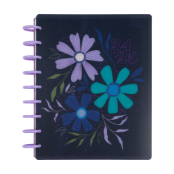 2024 Happy Planner Monthly/Weekly Classic Happy Planner, 7" x 9-1/4", Midnight Botanical, July 2024 To June 2025