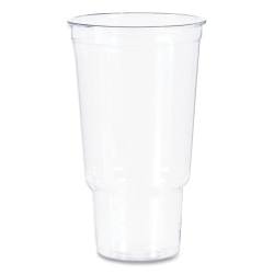 Dart® Solo® Ultra Clear™ Pedestal PET Cups, 32 Oz, Clear, Bag Of 25 Cups, Carton Of 20 Bags