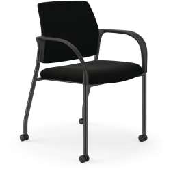 HON® Ignition Vinyl Multi-Purpose Stacking Guest Chair, Black