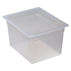 Cambro Translucent GN 1/2 Food Pans, 8"H x 10-7/16"W x 12-3/4"D, Pack Of 6 Containers