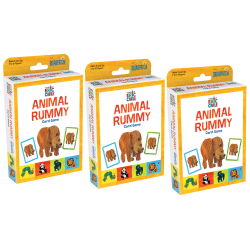 Briarpatch The World Of Eric Carle Animal Rummy Card Game, Pack Of 3