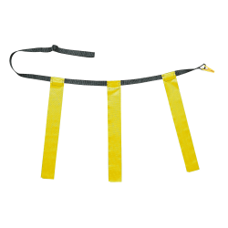Champion Sports Triple Flag Football Belt, Waist Size 25" - 31", Yellow, Set Of 12