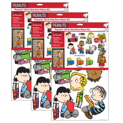 Eureka School Reading All-In-One Door Decor Kits, 45", Peanuts, 32 Pieces Per Kit, Pack Of 3 Kits