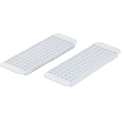 Better Houseware Cubette Ice Cube Trays, 10-1/2" x 3-5/8" x 5/8", White, Set Of 2 Trays