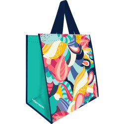 Office Depot® Brand Reusable Shopping Bag, 13-1/2"W x 15"H x 9-1/4"D, Floral