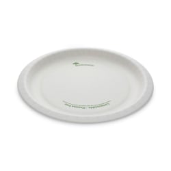 Pactiv Evergreen EarthChoice® Pressware® Compostable Dinnerware, Plates, 10", White, Carton Of 300 Plates