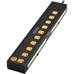 Tripp Lite® by Eaton® Protect It!® TLP1006USB 10-Outlet Surge Protector With 2 Swivel Light Bars And 4 USB Ports, 6', Black