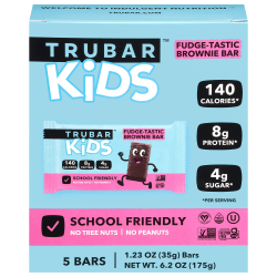 TruBar KiDS Protein Bars, Fudge-Tastic Brownie, 1.23 Oz, Total Qty 30